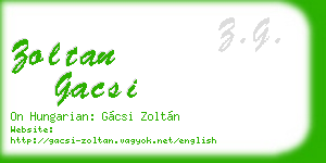 zoltan gacsi business card